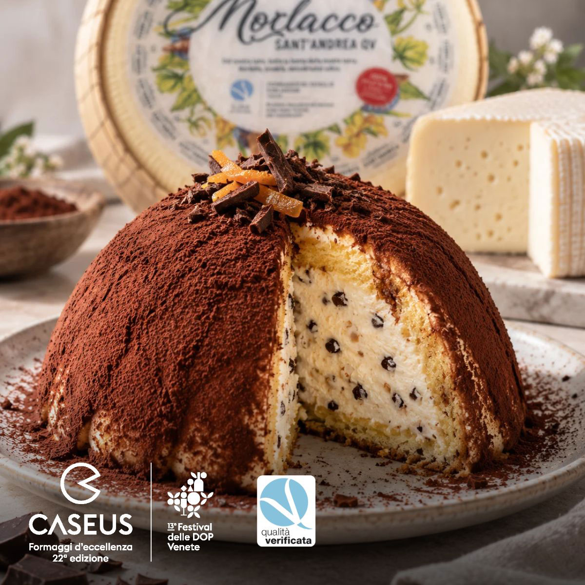 zuccotto fiorentino con morlacco qv ricette dolci loghi caseus